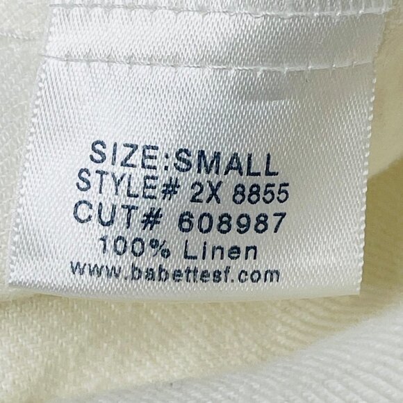 Babette Women's Linen Lagenlook Chore Coat Size‎ S 2X Snap Front Pockets - Picture 6 of 11